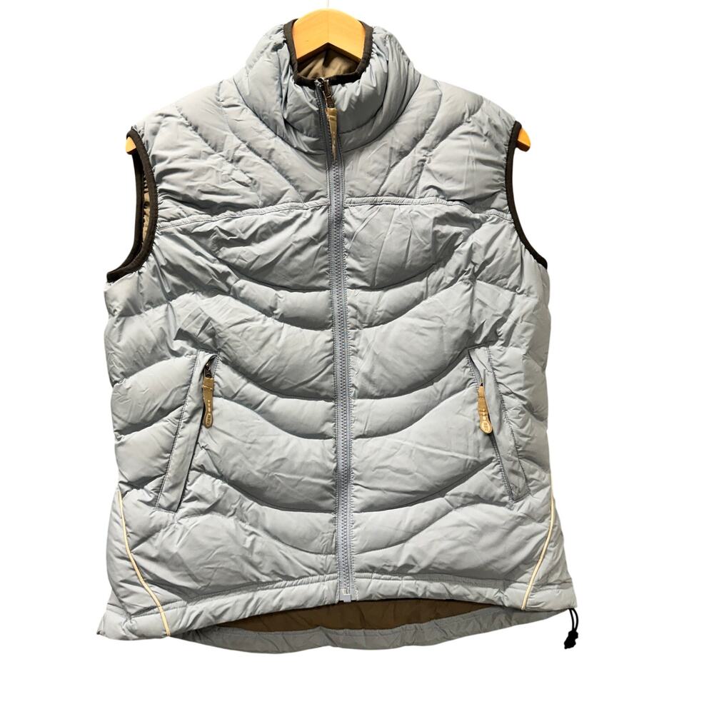 REI Goose Down‎ Jacket Womens Small Blue Full Zip In Puffer Vest Outdoor
